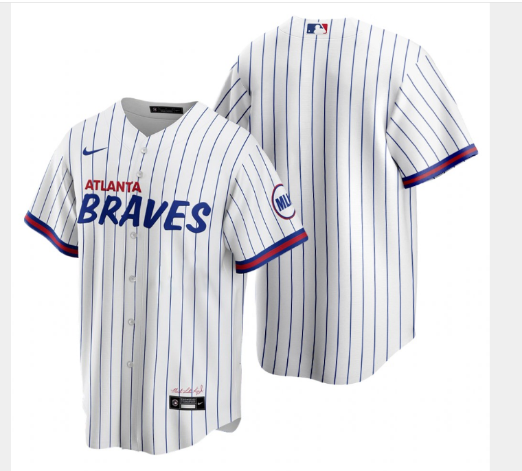 2021 Men Atlanta Braves blank White Game  Nike MLB Jersey